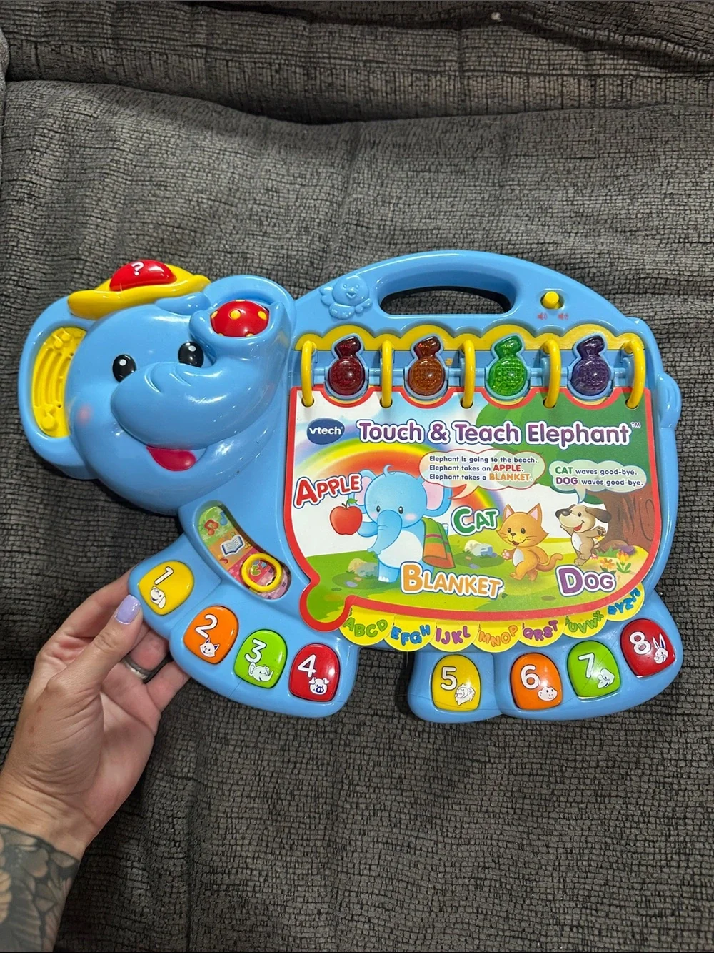 VTech Touch & Teach Elephant Learning Toy - Light Blue